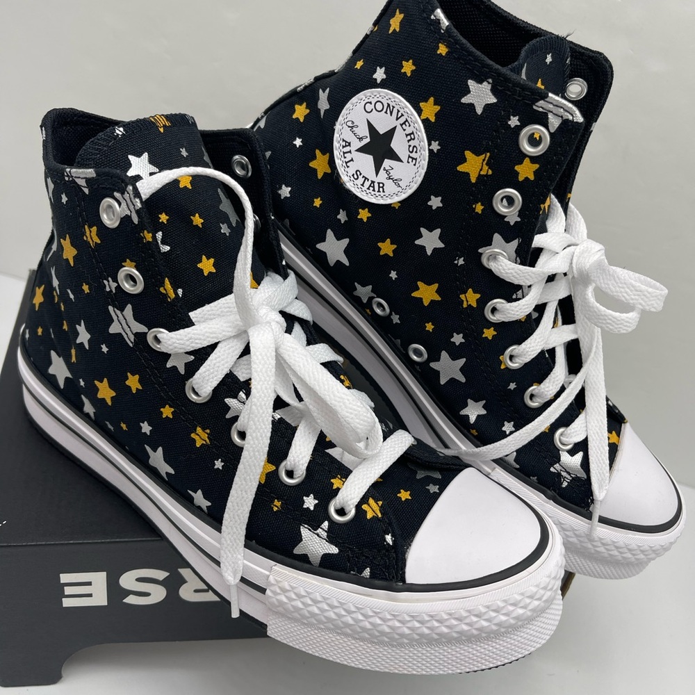 Converse WMNS Star Pattern High-Top
CTAS EVA LIFT HI
BLACK/SILVER/GOLD Sneakers - Picture 2 of 16